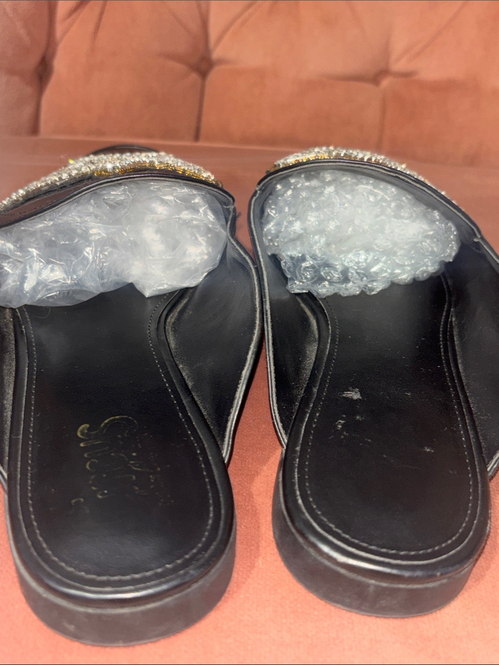 Circus sam Edelman Pelham mules  shooting star embellished flats faux leather 11 - Picture 4 of 12